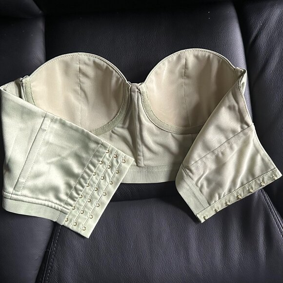 Gorgeous Michael Costello Sage Green Silk Midi Dress - Size XS - Like New! - Picture 8 of 10